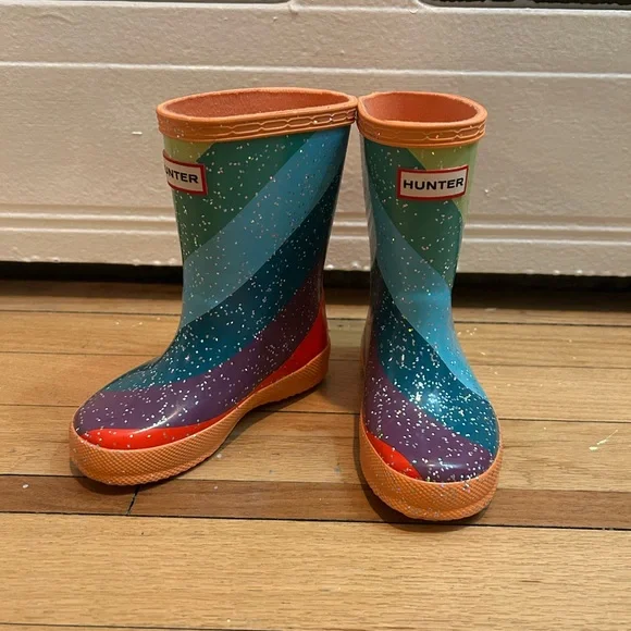 Hunter rain boots rainbow toddler size 7 EUC - Picture 2 of 4